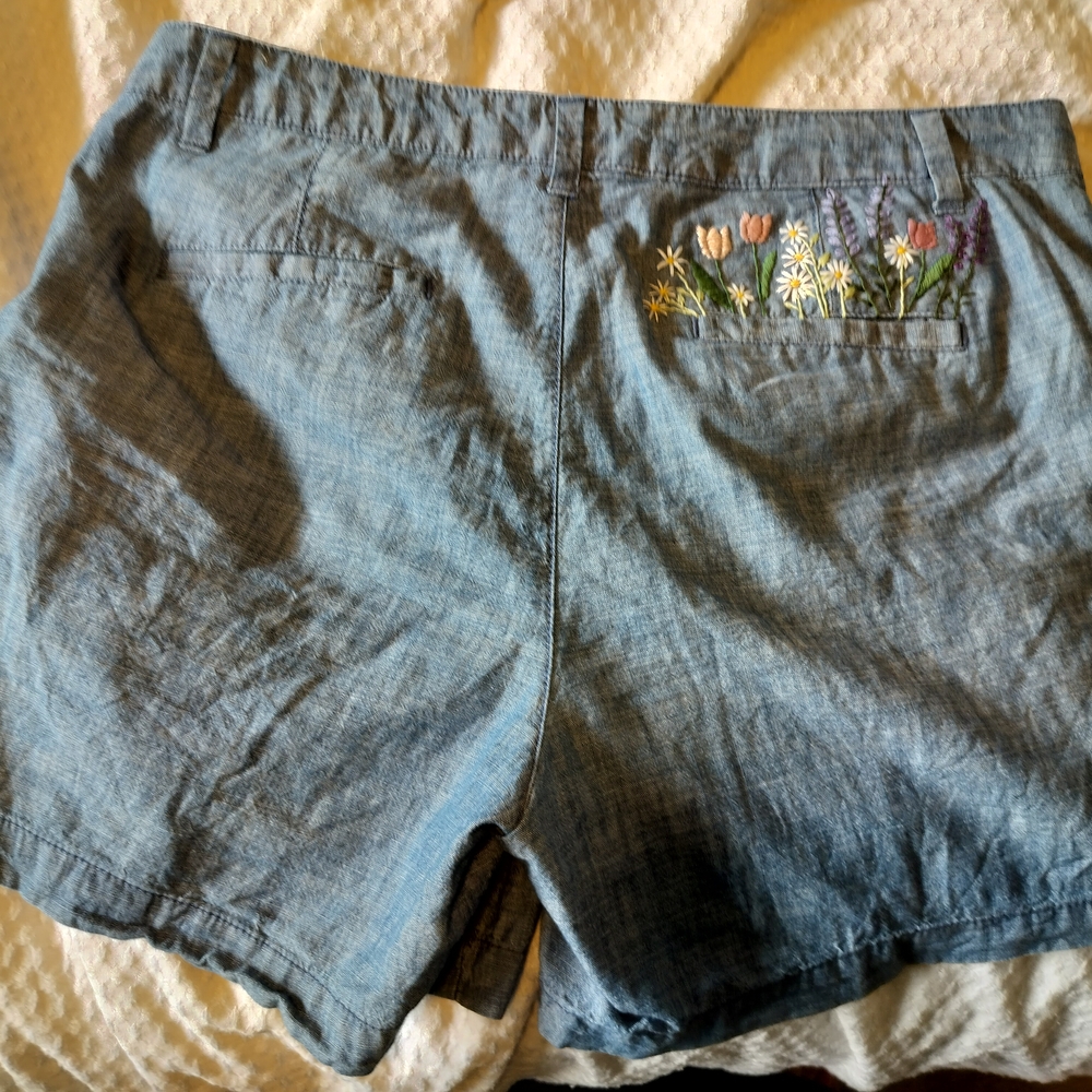 GAP Blue Jean Shorts with Elastic Waistband